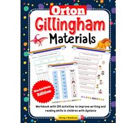 Orton Gillingham Materials. Workbook with 100 activities to improve writing and reading skills in children with dyslexia. 6-7 Years. Black & White Edition.