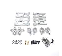 Orton Kit de piezas de actualización de brazo oscilante de copa de dirección de metal para 144001 1/14 124018 124019 1/12 RC accesorios de coche, plata