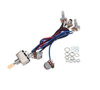 Orton Lp - Kit de arnés de cableado para pastillas de guitarra eléctrica, 2T2V 500K, interruptor de 3 vías con para reemplazos de guitarra Humbucker Les Pual Style, tapa de color crema