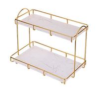 Orton Organizador de maquillaje ligero de lujo para encimera, organizador de perfume para cosméticos, baño, estante de almacenamiento C