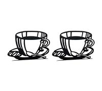 Orton Servilletero para cocina, cóctel, granja, servilletero para mesas de comedor, 2 soportes dispensadores de servilletas de papel negro
