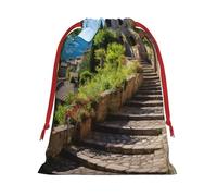 Ortona City Print - Bolsas de regalo con cordón de varios tamaños, bolsas de regalo de tela, para cumpleaños, regalos de vacaciones y más