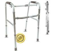 OrtoPrime Andador para Ancianos de Aluminio - Plegable, Ligero y Ortopédico - Sin Ruedas, para Adultos Mayores - Taca Taca