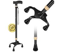 OrtoPrime Bastón 4 Patas Ergonómico bastón Cuadrípode - Bastones para Mayores Regulables - Bastones Ortopédicos Mujer Y Hombre Bastón Anciano -Bastones para Caminar Modernos Bastón con Cuatro Apoyos