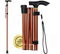 OrtoPrime Bastón Plegable para Mayores Bastón Extensible - Bastones Plegables - Bastones ortopédicos - Bastones para Mayores - Bastones para Caminar Mujer Y Hombre - Bastón Anciano Cobre