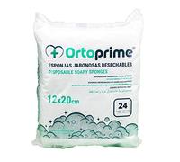 OrtoPrime Esponjas Jabonosas Desechables Bebes y Adultos, Piel Suave y Limpia - Toallitas Jabonosas Baño, Multicolor, 24 Unidades