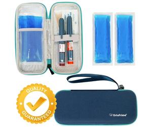 OrtoPrime Nevera para Insulina FRÍO X2 GELES INCLUIDOS Porta insulina - Isotérmico Insulina FRÍO 12H Nevera Insulina Viaje - Nevera Medicamentos Portátil para DIABÉTICOS 12H