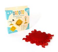 ORTOTO Alfombrilla de masaje sensorial individual, alfombrilla de rompecabezas, ortopédica, alfombrilla de masaje manual (Shinig Sun, rojo claro)