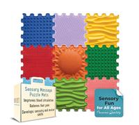 ORTOTO Alfombrillas de Rompecabezas sensoriales de Masaje, Alfombrilla de Juego ortopédica para ni?os y Adultos, tapetes de Juego para ni?os, Juego de Alfombrillas de Juego (Arco Iris Estimulante)