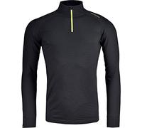 ORTOVOX 145 Ultra Zip Neck M Camiseta de Manga Larga, Hombre, Black Raven, S