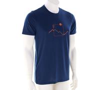 Ortovox 150 Cool Peak Focus Caballeros T-Shirt XXL Azul oscuro