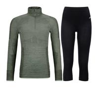 Ortovox 230 Competition 1/2 cremallera / 3/4 pantalón, conjunto, mujer, gris/negro