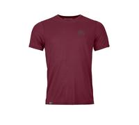 ORTOVOX Camiseta funcional para hombre 120 COOL TEC MTN STRIPE rojo oscuro | XL