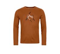 ORTOVOX Camiseta funcional para hombre 185 Merino MTN Cutout marrón | XL