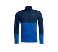 ORTOVOX Camiseta interior con cremallera para hombre 185 ROCK'N'WOOL azul | XL