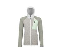 ORTOVOX Chaqueta polar con capucha de punto clásico para mujer gris claro | M
