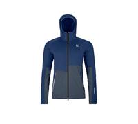 ORTOVOX Chaqueta polar con capucha Rib para mujer azul oscuro | XL