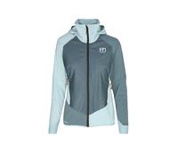 ORTOVOX Chaqueta softshell para mujer Col Becchei con capucha azul claro | XL