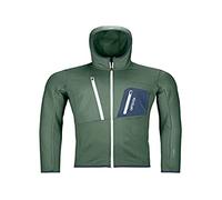 ORTOVOX Fleece Grid Hoody M Sudadera, Hombre, Green Forest, L