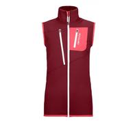 ORTOVOX Fleece Grid Vest W Chaleco, Mujer, Dark Blood, S