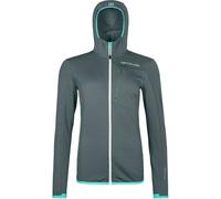 ORTOVOX Fleece Light Grid Hooded Jacket W - Mujer - Gris - talla XS- modelo 2025