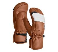 ORTOVOX FULL LEATHER MITTEN W, 56345, bristle brown, L