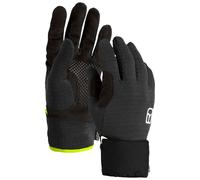 ORTOVOX Fleece Grid Cover Glove M - Hombre - Negro / Amarillo - talla S- modelo 2025
