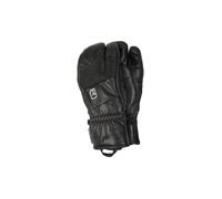 ORTOVOX FULL LEATHER 3 FINGER GLOVE, 56623, black raven, M