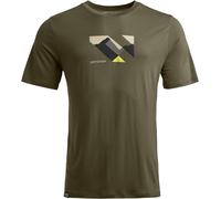 Ortovox - Ropa de senderismo - 140 Cool Landscape T-shirt M Dark Wild Herbs de Lana - Talla M - Verde Verde M