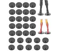 ORTREE Bases de soporte para figuras de acción, bases de plástico negro con clavija para la mayoría de figuras de acción de 6 pulgadas como Marvel Legends /DC/GI Joe/Motu Toy,negro (redondo)