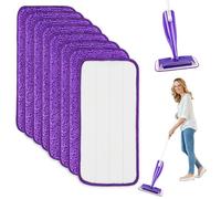Ortviai 8 Piezas para Swiffer Mopa Pulverizador Recambio Kit,30x14cm para Swiffer WetJet Fregona Repuesto de Microfibra, para Secos, Limpieza de Suelos Húmedos