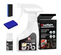 Ortviai Kit de Líquido Restaurador para Faros de Automóviles, Limpia Pulimento Coche Liquido para Faros, Que Elimina la oxidación y el amarilleo, para Todo Tipo de Vehículos