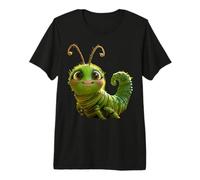 Oruga Orugas Divertidas Metamorfosis Verde Dulce Oruga Camiseta Premium