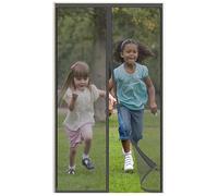 Orumrud Mosquitera Puerta Magnetica 180x205 cm, Cortina Mosquitera para Puertas Exteriores Anti Mosquito Fibra de vidrio Reforzada, Cierre Magnético Automático Mosquitera para Puertas Entrada Gris