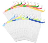 Oruola 20 bolsas de jabón para duchas, bolsas de jabón para jabón fijo, bolsa de jabón, red de jabón, almacenamiento de jabón fijo, bolsa de jabón para champú sólido, exfoliante corporal produce mucha