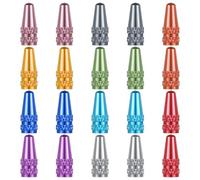 Oruola 20 tapones de válvula de aluminio Presta para vástago de válvula de bicicleta, válvulas de aleación francesa resistentes a la corrosión, tapas de válvula de bicicleta para bicicleta MTB,