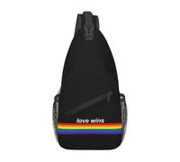 ORURYRTW Bolso de Pecho con Rayas de Orgullo Personalizado El Amor GANA GLBT LGBT Gay Pride Flag Crossbody Mochila de Hombro para Hombres Viaje Senderismo Mochila de día Regalo
