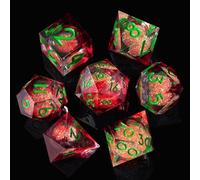 ORUZA Juego de 7 dados poliédricos para mazmorras y dragones RPG MTG Pathfinder