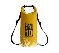 Orvifuly Mochila impermeable flotante 5L/10L/20L, saco enrollable para kayak, rafting, canotaje, natación, camping, senderismo, playa, pesca (amarillo, 10 L)