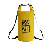 Orvifuly Mochila impermeable flotante de 5L/10L/20L, saco enrollable para kayak, rafting, canotaje, natación, camping, senderismo, playa, pesca (amarillo, 20 L)