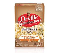 Orville Redenbacher's Naturals Light Classic - Palomitas de maíz con mantequilla y sal marina, 76 g, 3 unidades