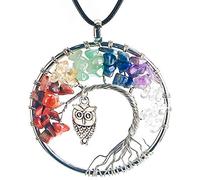 ORYCOOL Collar de Árbol de la Vida Con Colgante de Amatista Chakra Energy Stone, Regalo de San Valentín para Novia, Esposa, Hermana, Joyería