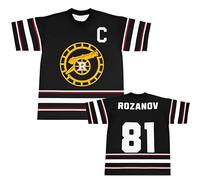 Oryvandel Heated Rivalry Merch Camiseta de Hockey sobre Hielo, Rozanov 81 & Hollander 24 Jersey Manga Corta Cuello en V, Jersey Deportiva Unisex Streetwear