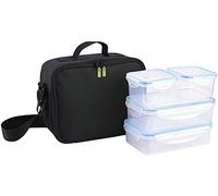 SANCO STORE - Bolsa Termica Con 4 Recipientes Hermeticos Plastico (2x800 ml + 2x400 ml.)