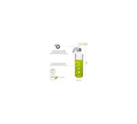 ORYX Botella Agua Fabricada En Cristal Con Funda De Goma y Tapon Antigotas, 500ml, Libre de BPA