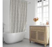 ORYX Cortina Ducha Formas Geometricas Beige 180x200 cm. Impermeable