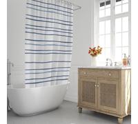 Oryx Hogar Cortina de ducha Rayas azules 180x200 cm impermeable