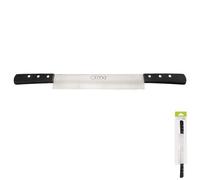 ORYX Cuchillo Grenoble Quesero 2 Mangos Hoja Acero Inoxidable 25 cm. Negro