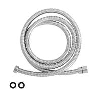 ORYX Flexo/Manguera Ducha Extensible Acero Inoxidable 1,7 a 2 Metros Accesorios de Latón. Flexible, Resistente a Torceduras,