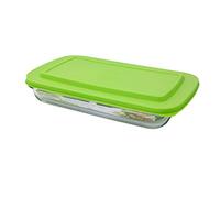 ORYX Fuente Cristal Rectangular Con Tapa 2 Litros 36 x 22 x 6.5 (Alt) cm.